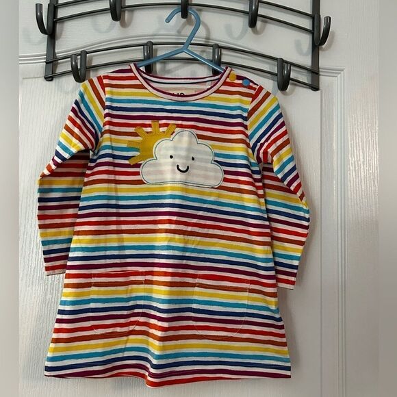 KidIO Sunshine Rainbow Appliqué Striped Dress baby girls 18-24 months NWT - Picture 3 of 16